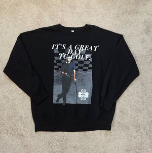 Revel Its A Great Day To Gold Pullover Sweatshirt Size Medium